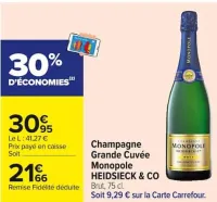 Carrefour Champagne Grande Cuvée Monopole Offres et Promotions