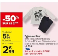 Carrefour Pyjama enfant Offres et Promotions