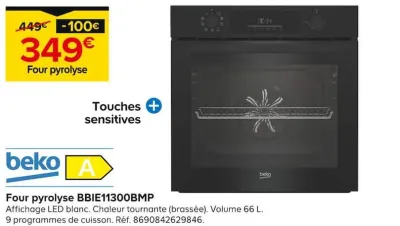Castorama Four pyrolyse BBIE11300BMP Offres et Promotions
