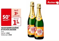 Auchan Hypermarché Jus De Pomme Gazéifié P'tite Fête Auchan Offres et Promotions