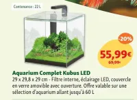 Maxi Zoo Aquarium Complet Kubus LED Offres et Promotions