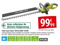 Gamm vert Taille-haies filaire "RHT6160RS" RYOBI Offres et Promotions