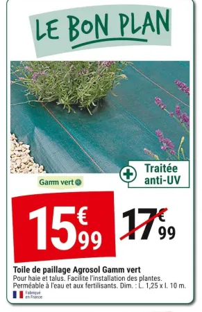 Gamm vert Toile de paillage Agrosol Gamm vert Offres et Promotions