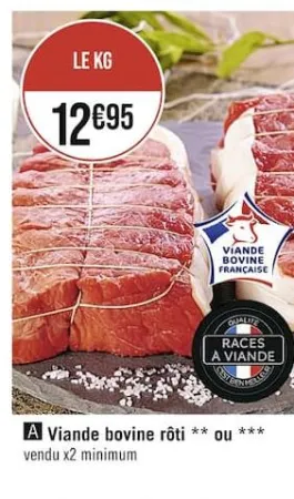 Casino Supermarchés Viande bovine rôti Offres et Promotions