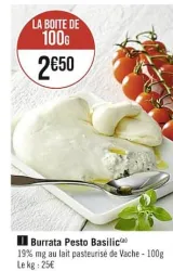 Casino Supermarchés Burrata Pesto Basilic Offres et Promotions