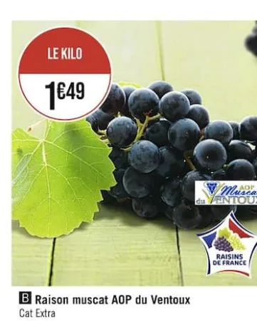 Casino Supermarchés RaisIn muscat AOP du Ventoux Offres et Promotions