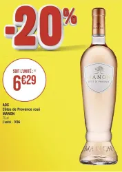 Casino Supermarchés Côtes de Provence rosé Offres et Promotions