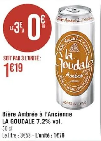 Casino Supermarchés Bière Ambrée à l’Ancienne 7.2% vol. Offres et Promotions