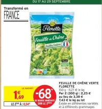 Intermarché FEUILLE DE CHÊNE VERTE Offres et Promotions