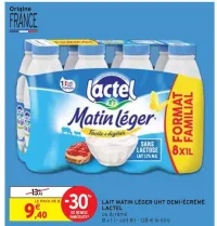 Intermarché LAIT MATIN LÉGER UHT DEMI-ÉCRÉMÉ Offres et Promotions