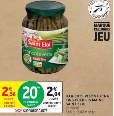 Intermarché HARICOTS VERTS EXTRA FINS CUEILLIS MAINS Offres et Promotions