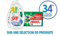 Intermarché 34% DE REMISE IMMÉDIATE SUR UNE SÉLECTION DE PRODUITS SKIP / ARIEL Offres et Promotions