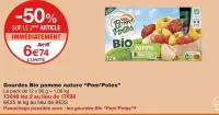 Monoprix Gourdes Bio pomme nature Offres et Promotions