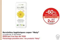 Monoprix Serviettes hygiéniques super Offres et Promotions