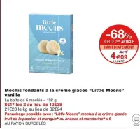 Monoprix Mochis fondants à la crème glacée vanille Offres et Promotions