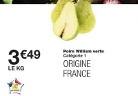 Monoprix Poire William verte Offres et Promotions