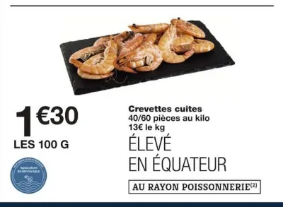 Monoprix Crevettes cuites Offres et Promotions