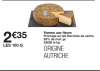 Monoprix Tomme aux fleurs Offres et Promotions