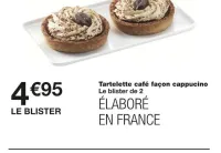 Monoprix Tartelette café façon cappucino Offres et Promotions