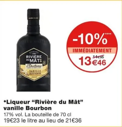 Monoprix Liqueur vanille Bourbon Offres et Promotions