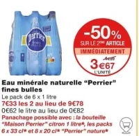 Monoprix Eau minérale naturelle fines bulles Offres et Promotions