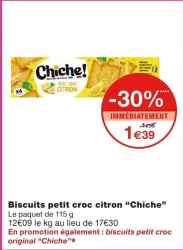 Monoprix Biscuits petit croc citron Offres et Promotions