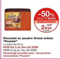 Monoprix Chocolat en poudre Grand arôme Offres et Promotions