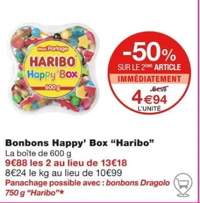 Monoprix Bonbons Happy' Box Offres et Promotions