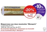 Monoprix Maquereaux aux deux moutardes Offres et Promotions