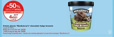 Monoprix Crème glacée chocolate fudge brownie Offres et Promotions