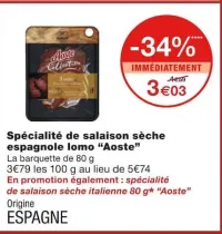 Monoprix Spécialité de salaison sèche espagnole lomo Offres et Promotions