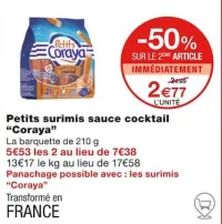 Monoprix Petits surimis sauce cocktail Offres et Promotions