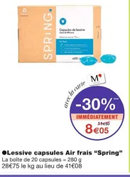 Monoprix ●Lessive capsules Air frais Offres et Promotions