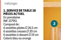 Auchan Hypermarché Service De Table 18 Pièces Actuel Offres et Promotions