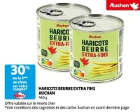 Auchan Hypermarché Haricots Beurre Extra Fins Auchan Offres et Promotions