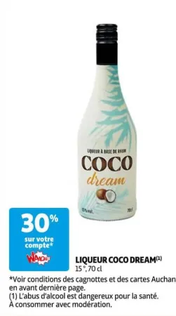 Auchan Hypermarché Liqueur Coco Dream Offres et Promotions