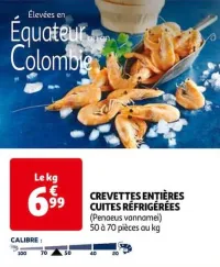 Auchan Hypermarché Crevettes Entières Cuites Réfrigérées Offres et Promotions