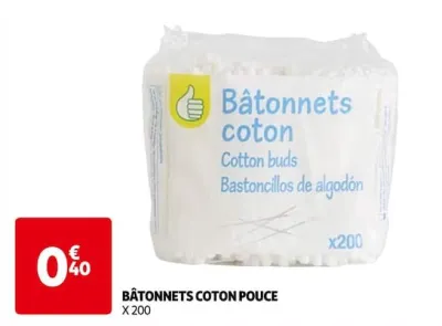 Auchan Hypermarché Bâtonnets Coton Pouce Offres et Promotions