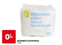 Auchan Hypermarché Bâtonnets Coton Pouce Offres et Promotions