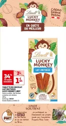 Auchan Hypermarché Tablette De Chocolat Lait Onctueux Lucky Monkey Lindt Offres et Promotions