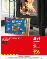 Carrefour Market Lot de 5 bûches de bois densifié Offres et Promotions