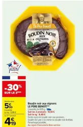 Carrefour Market Boudin noir aux oignons LE PÈRE BENOÎT Offres et Promotions