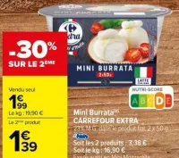 Carrefour Mini Burrata Offres et Promotions