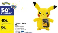 Carrefour Peluche Pikachu 20 cm Offres et Promotions