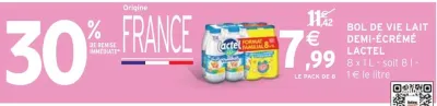 Intermarché BOL DE VIE LAIT DEMI-ÉCRÉMÉ Offres et Promotions