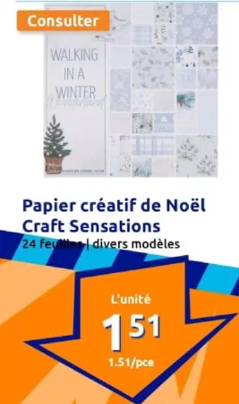 Action Papier créatif de Noël Craft Sensations Offres et Promotions