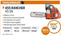 Husqvarna TRONCONNEUSE 455 RANCHER 45 SN Offres et Promotions