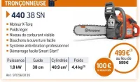 Husqvarna TRONÇONNEUSE 440 38 SN Offres et Promotions