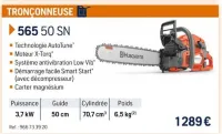 Husqvarna TRONÇONNEUSE 565 50 SN Offres et Promotions