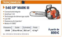 Husqvarna TRONÇONNEUSE 540 XP MARK III Offres et Promotions